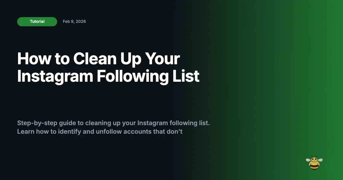 How to Clean Up Your Instagram Following List