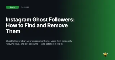 Instagram Ghost Followers: How to Find and Remove Them (2026 Guide)