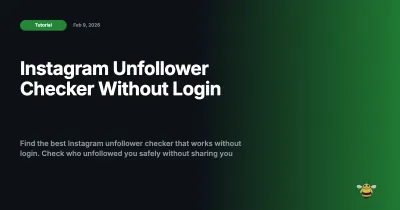 Instagram Unfollower Checker Without Login - No Password Required